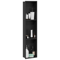 vidaXL Nicchia per doccia Nero 90 x 20 x 9.5 cm Acciaio inossidabile