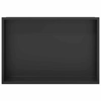 vidaXL Nicchia per doccia Nero 45 x 30 x 9.5 cm Acciaio inossidabile
