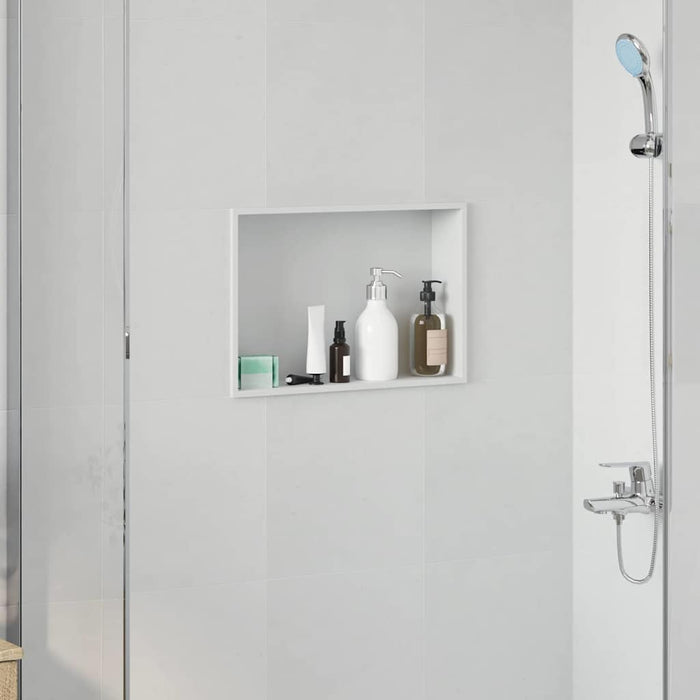 Nicchia per doccia Bianco 45 x 30 x 9.5 cm Acciaio inossidabile 42012670
