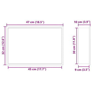 Nicchia per doccia Argento 45 x 30 x 9.5 cm 42012671