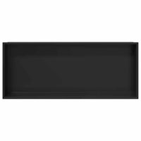 vidaXL Nicchia per doccia Nero 75 x 30 x 9.5 cm Acciaio inossidabile