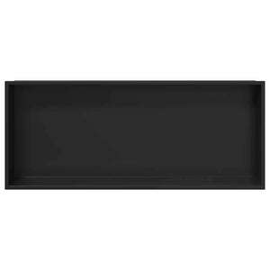 vidaXL Nicchia per doccia Nero 75 x 30 x 9.5 cm Acciaio inossidabile
