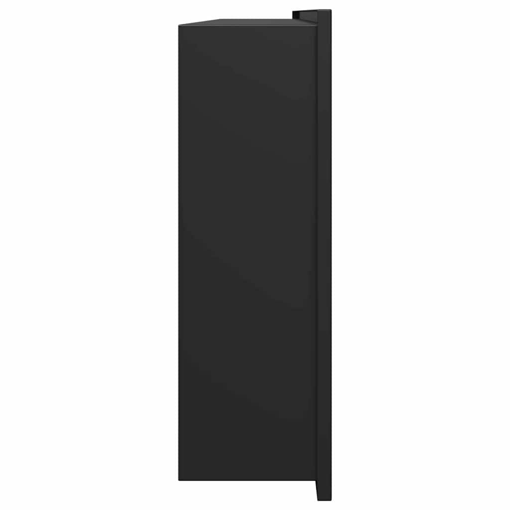 vidaXL Nicchia per doccia Nero 90 x 30 x 9.5 cm Acciaio inossidabile