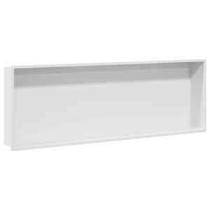 vidaXL Nicchia per doccia Bianco 90 x 30 x 9.5 cm Acciaio inossidabile