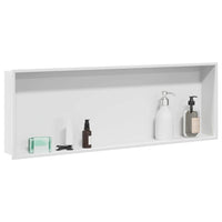 vidaXL Nicchia per doccia Bianco 90 x 30 x 9.5 cm Acciaio inossidabile