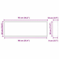 vidaXL Nicchia per doccia Bianco 90 x 30 x 9.5 cm Acciaio inossidabile