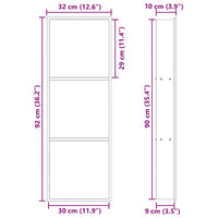 vidaXL Nicchia per doccia Nero 90 x 30 x 9.5 cm Acciaio inossidabile