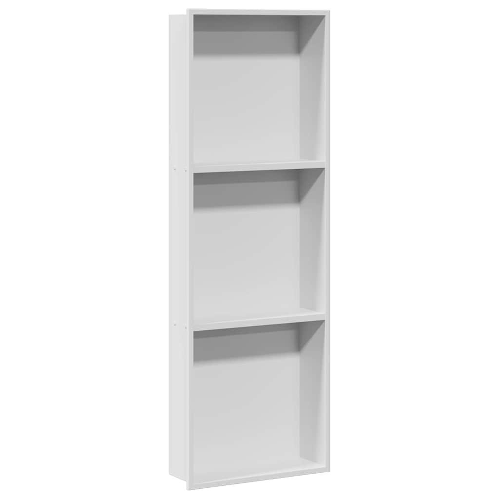 vidaXL Nicchia per doccia Bianco 90 x 30 x 9.5 cm Acciaio inossidabile