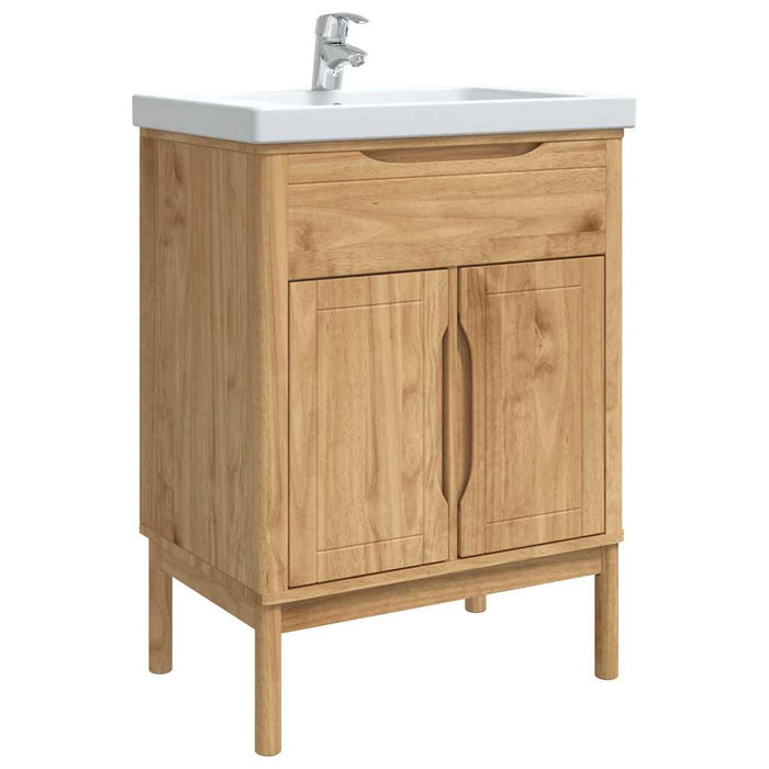 Armadio per Lavabo da Bagno FLORO Cera marrone 60 x 40 x 80 cm 42011241