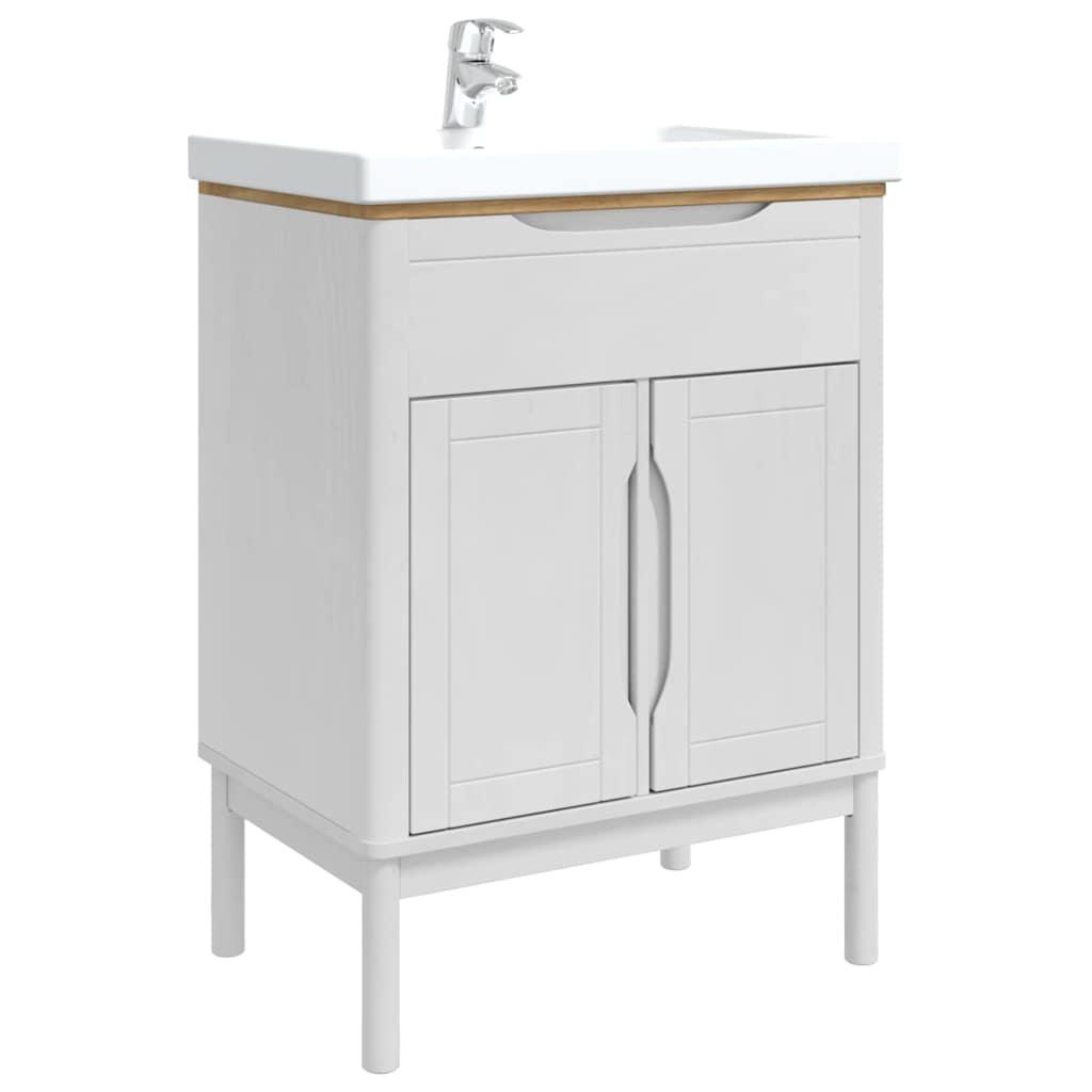 Armadio per Lavabo da Bagno FLORO Bianco 60 x 40 x 80 cm 42011242