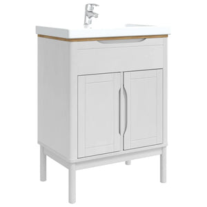 Armadio per Lavabo da Bagno FLORO Bianco 60 x 40 x 80 cm 42011242