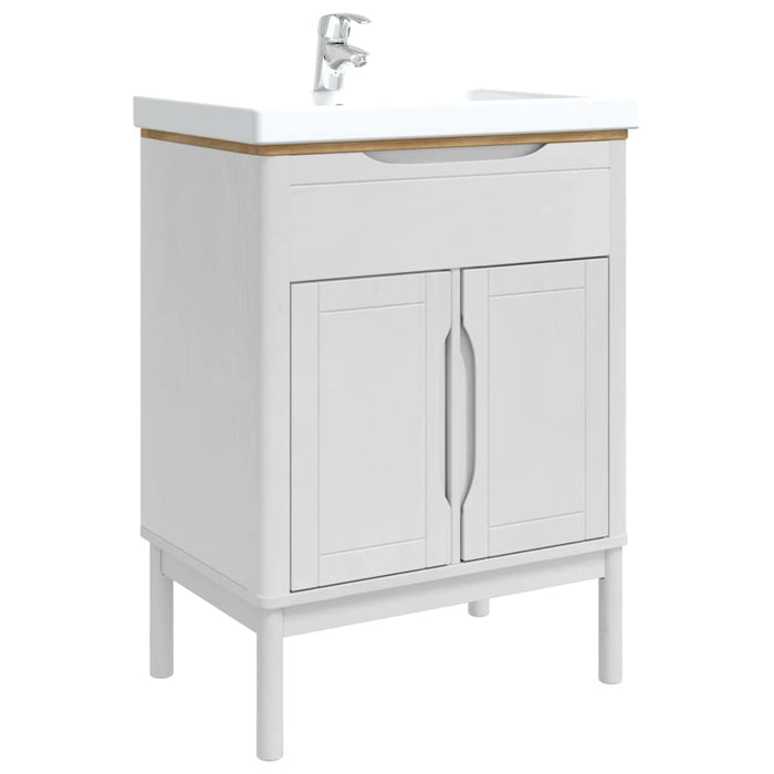 Armadio per Lavabo da Bagno FLORO Bianco 60 x 40 x 80 cm 42011242