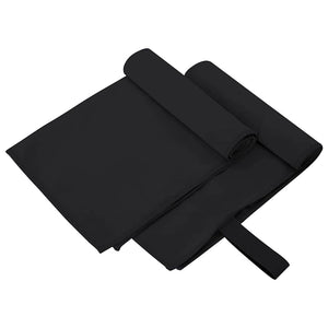 Asciugamani Sportivi 2 pcs Nero 50 x 30 cm 42011457