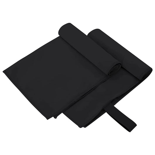Asciugamani Sportivi 2 pcs Nero 50 x 30 cm 42011457
