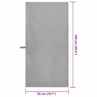 Asciugamani Sportivi 2 pcs Grigio scuro 100 x 50 cm 42011463