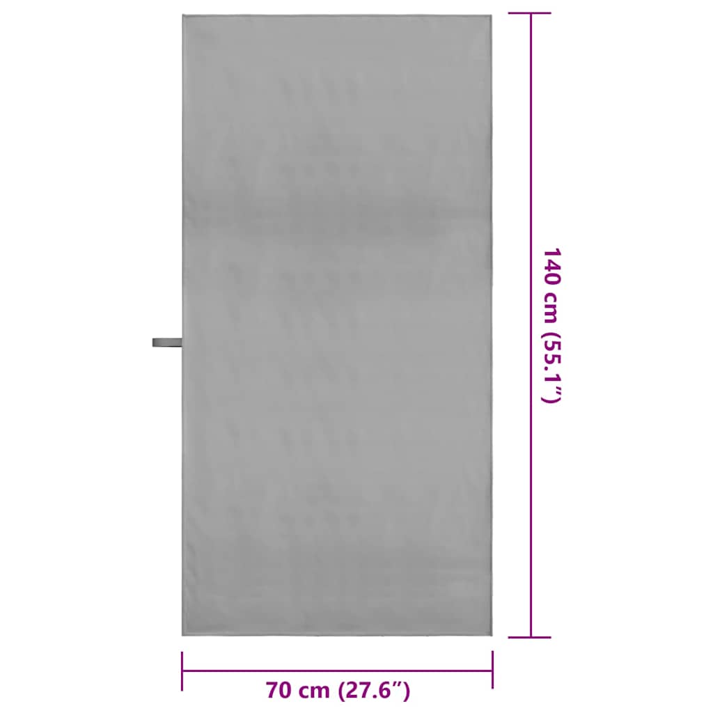 Asciugamani Sportivi 2 pcs Grigio scuro 140 x 70 cm 42011464