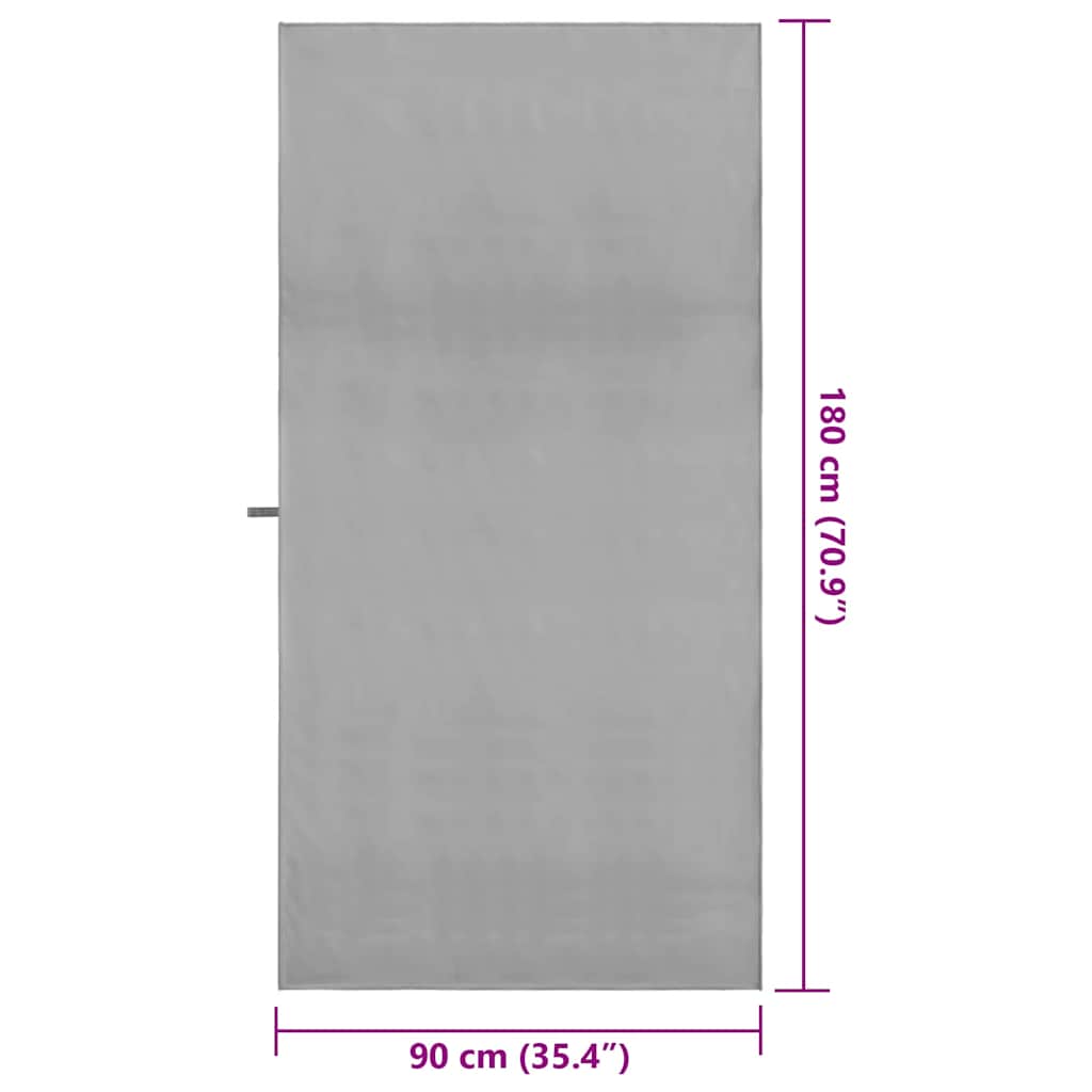 Asciugamani Sportivi 2 pcs Grigio scuro 90 x 180 cm 42011465