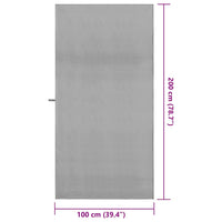Asciugamani Sportivi 2 pcs Grigio scuro 200 x 100 cm 42011466