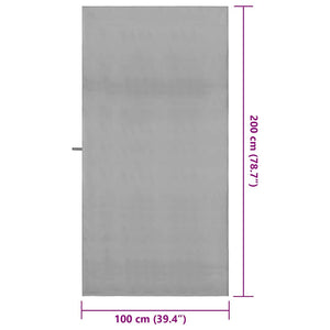 Asciugamani Sportivi 2 pcs Grigio scuro 200 x 100 cm 42011466