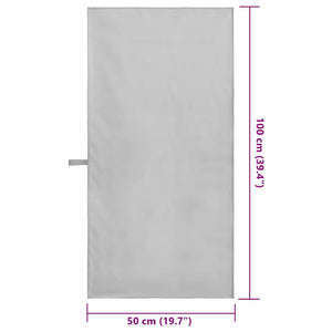 Asciugamani Sportivi 2 pcs Grigio 100 x 50 cm 42011468