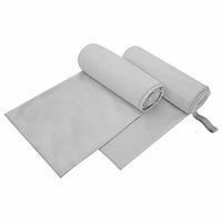 Asciugamani Sportivi 2 pcs Grigio 200 x 100 cm 42011471