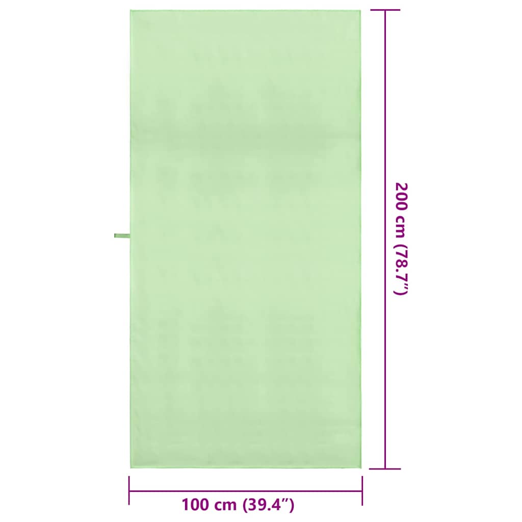 Asciugamani Sportivi 2 pcs Verde 200 x 100 cm 42011481