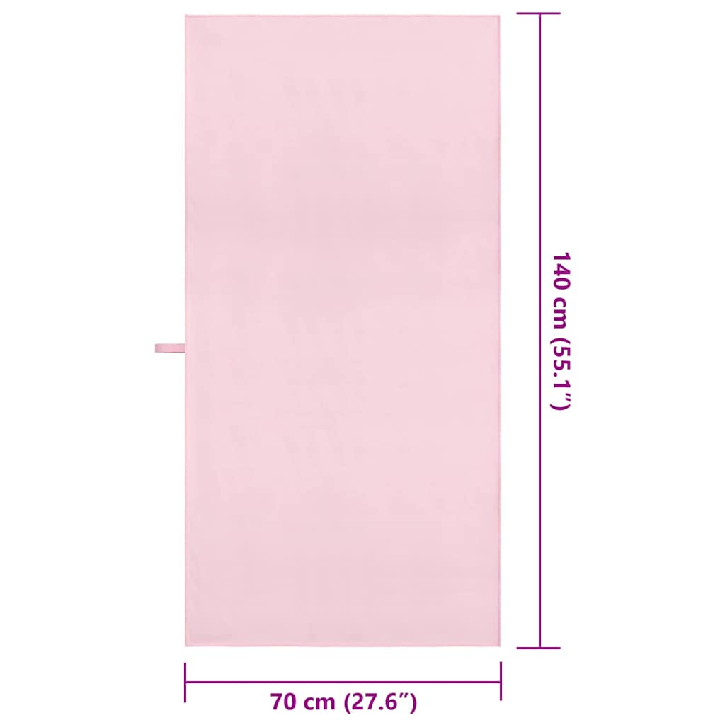 Asciugamani Sportivi 2 pcs Rosa 140 x 70 cm 42011489