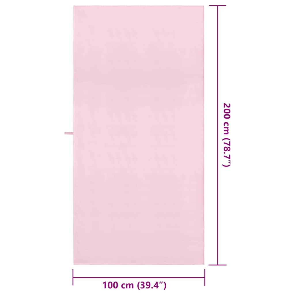 Asciugamani Sportivi 2 pcs Rosa 200 x 100 cm 42011491