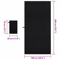 Set di Asciugamani Sportivi Altro Nero Tessuto 42011492