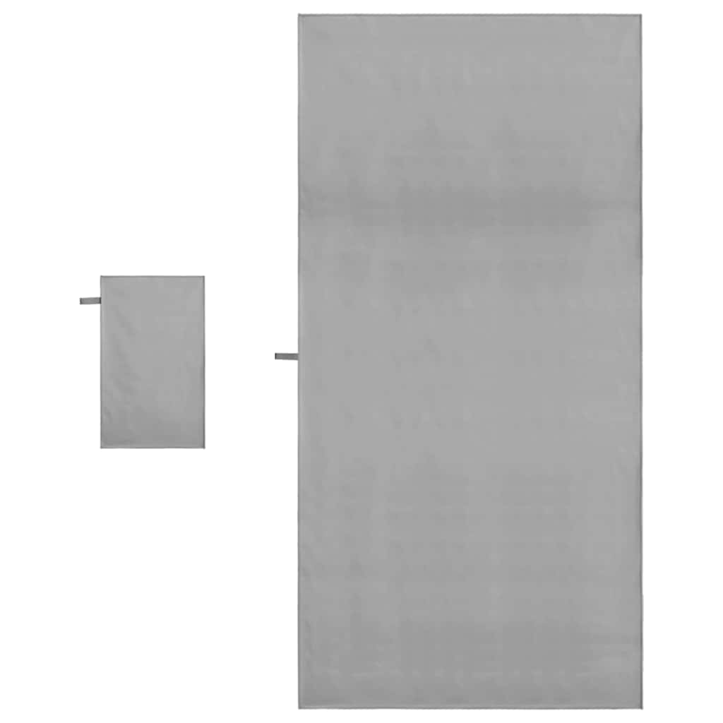 Set di Asciugamani Sportivi Altro Grigio scuro Tessuto 42011493