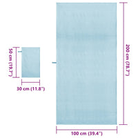 Set di Asciugamani Sportivi Altro Blu Tessuto 42011495