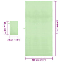 Set di Asciugamani Sportivi Altro Verde Tessuto 42011496