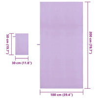 Set di Asciugamani Sportivi Altro Viola Tessuto 42011497