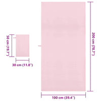 Set di Asciugamani Sportivi Altro Rosa Tessuto 42011498