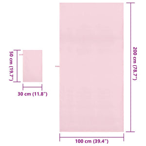 Set di Asciugamani Sportivi Altro Rosa Tessuto 42011498
