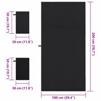 Set di Asciugamani Sportivi 3 pcs Nero Poliestere e poliammide 42011499