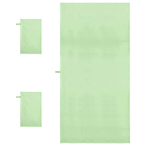 Set di Asciugamani Sportivi 3 pcs Verde Poliestere e poliammide 42011503