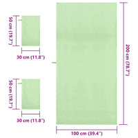Set di Asciugamani Sportivi 3 pcs Verde Poliestere e poliammide 42011503