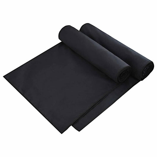 Asciugamani per lettino 2 pcs Nero 210 x 75 cm 42011513