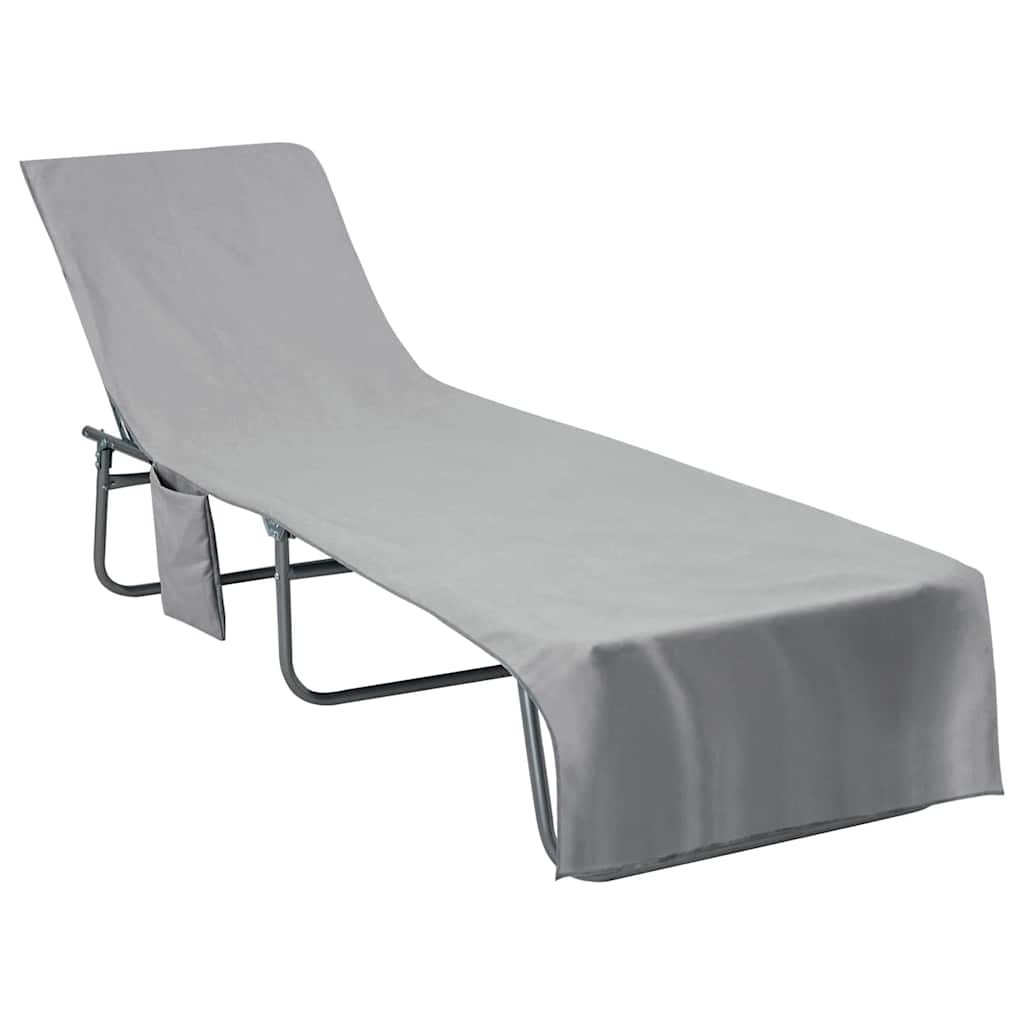 Asciugamani per lettino 2 pcs Grigio scuro 210 x 75 cm 42011514