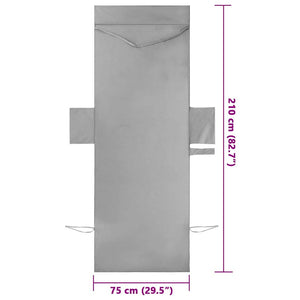 Asciugamani per lettino 2 pcs Grigio scuro 210 x 75 cm 42011514