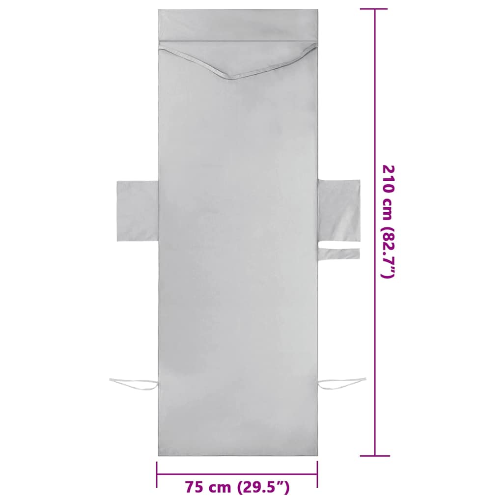 Asciugamani per lettino 2 pcs Grigio 210 x 75 cm 42011515