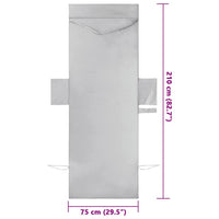 Asciugamani per lettino 2 pcs Grigio 210 x 75 cm 42011515