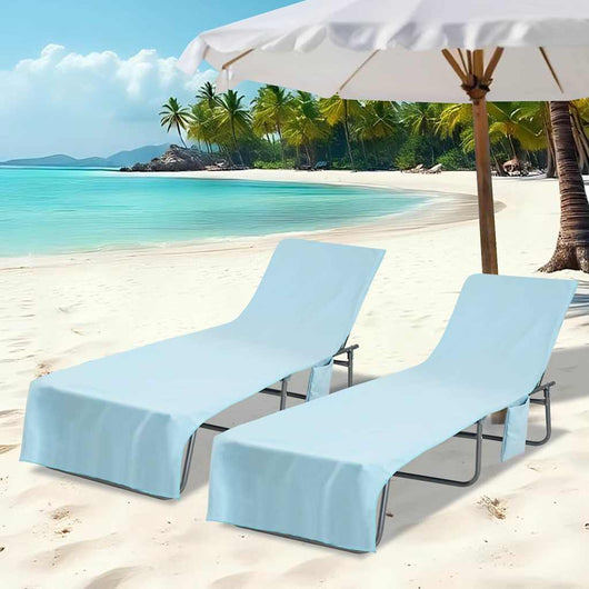 Asciugamani per lettino 2 pcs Blu 210 x 75 cm 42011516