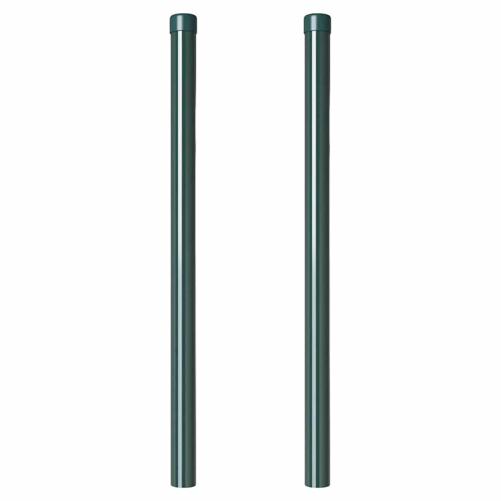 vidaXL Pali per Recinzione 2 pcs Verde 50 cm