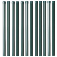 vidaXL Pali per Recinzione 12 pcs Verde 60 cm