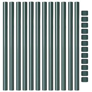 vidaXL Pali per Recinzione 12 pcs Verde 60 cm