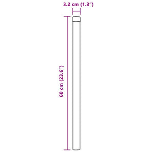vidaXL Pali per Recinzione 12 pcs Verde 60 cm