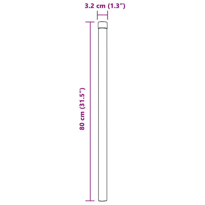 Palo della recinzione 2 pcs Verde 80 cm 42012723