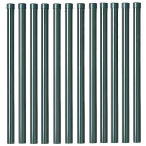 vidaXL Pali per Recinzione 12 pcs Verde 80 cm